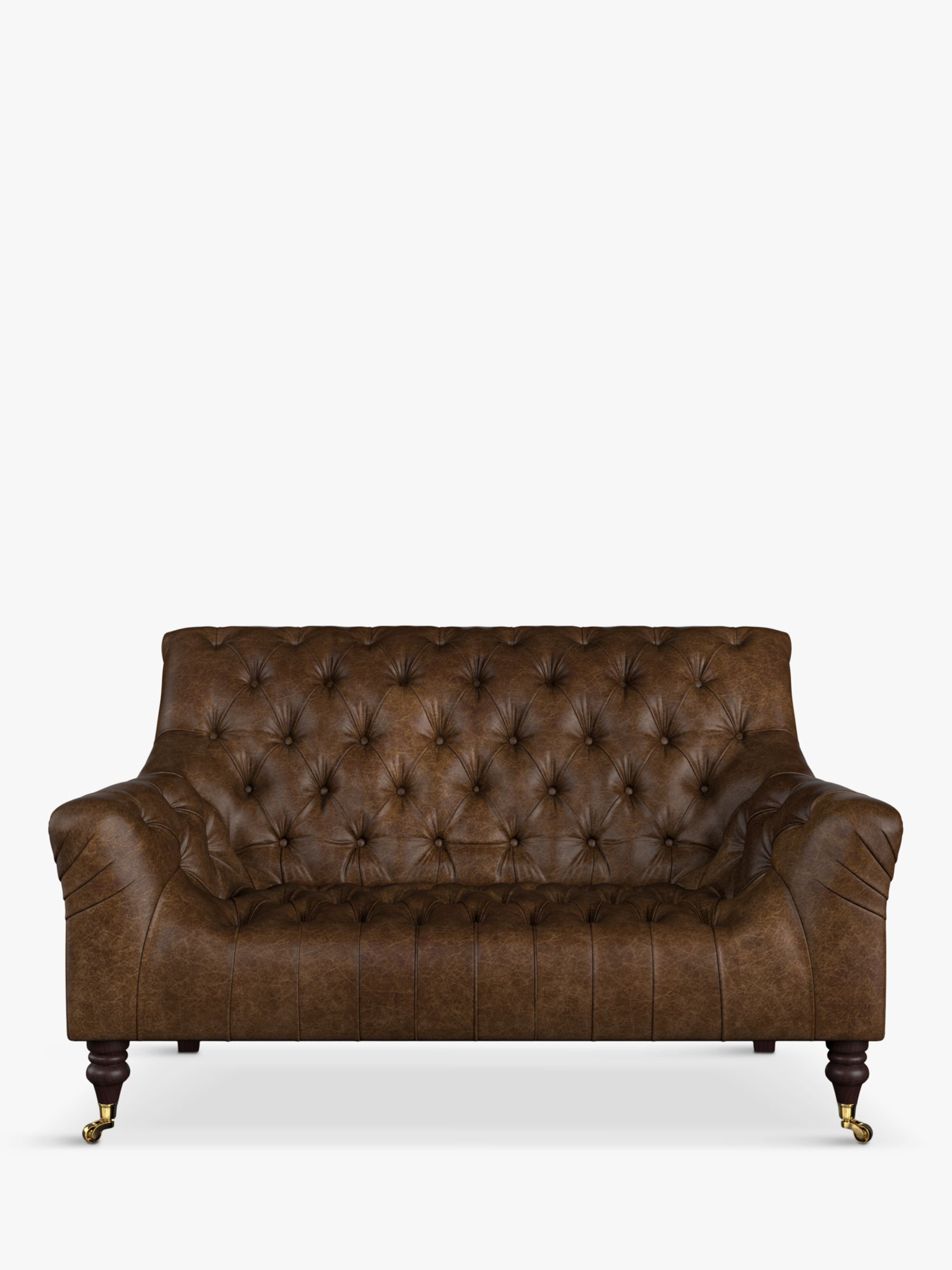 Skittle Range, Tetrad Skittle Petite 2 Seater Leather Sofa, Galveston Bark