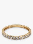 E.W Adams 18ct Yellow Gold Claw Set Diamond Half Eternity Ring, N