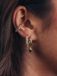 LARNAUTI Twisted Bead Hoop Earrings, Gold