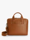 John Lewis Oslo Leather Briefcase, Tan