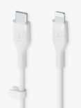 Belkin USB-C to Lightning Silicone Cable, 2m, White