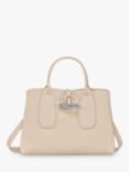 Longchamp Roseau Medium Leather Top Handle Bag, Paper