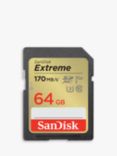 SanDisk Extreme UHS-1, Class 10, SDXC Card, up to 170MB/s Read Speed, 64GB