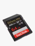 SanDisk Extreme Pro UHS-1, Class 10, SDXC Card, up to 200MB/s Read Speed, 64GB
