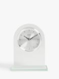 Acctim Ledburn Glass Mantel Clock, Clear/Silver, H17cm