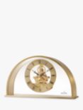 Acctim Hughenden Half Moon Roman Numeral Skeleton Mantel Clock, Gold