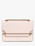 Strathberry East/West Mini Leather Cross Body Bag, Soft Pink
