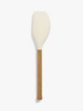 John Lewis Wood Handle Silicone Head Spatula, Natural/White