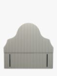 John Lewis Silhouette Full Depth Ticking Stripe Upholstered Headboard, King Size