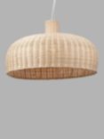 Pacific Caswell Rattan Dome Pendant Ceiling Light, Natural