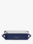 Aspinal of London Medium Pebbled Leather Tidy Tray, Navy