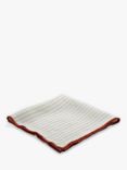Piglet in Bed Striped Linen Napkins, Set of 4, Oatmeal