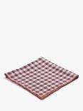 Piglet in Bed Gingham Linen Napkins, Set of 4