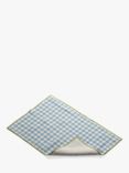 Piglet in Bed Gingham Linen Placemats, Set of 4, Warm Blue