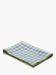 Piglet in Bed Gingham Linen Placemats, Set of 4, Warm Blue