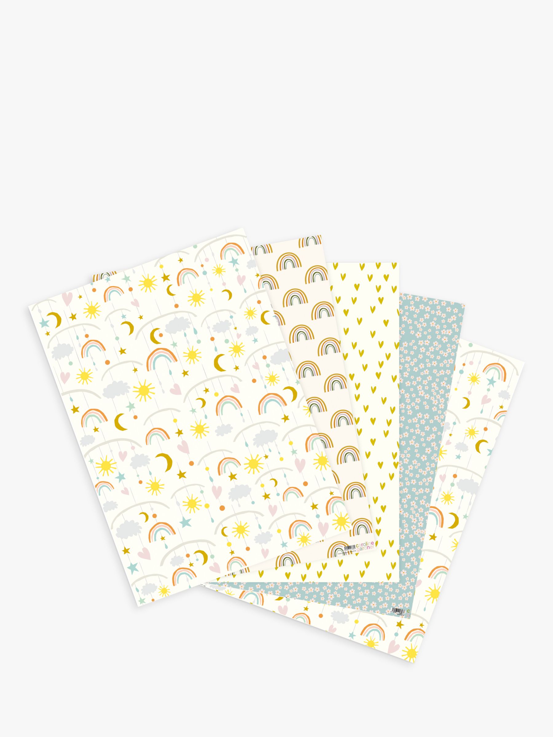 Floral Print Wrapping Paper & Tag Set By Caroline Gardner