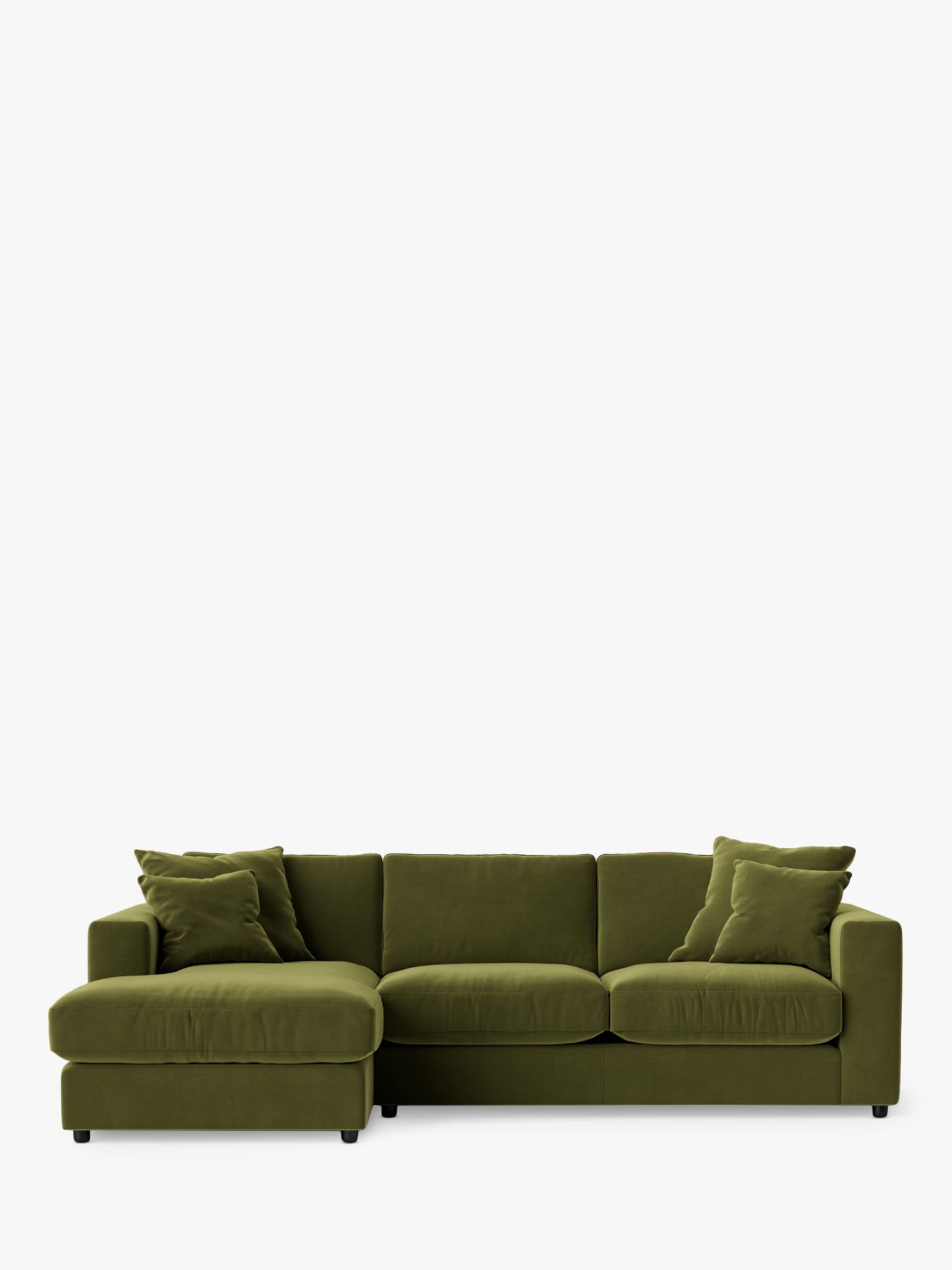 Althaea Range, Swoon Althaea Grand 4 Seater LHF Corner Sofa, Easy Velvet Fern