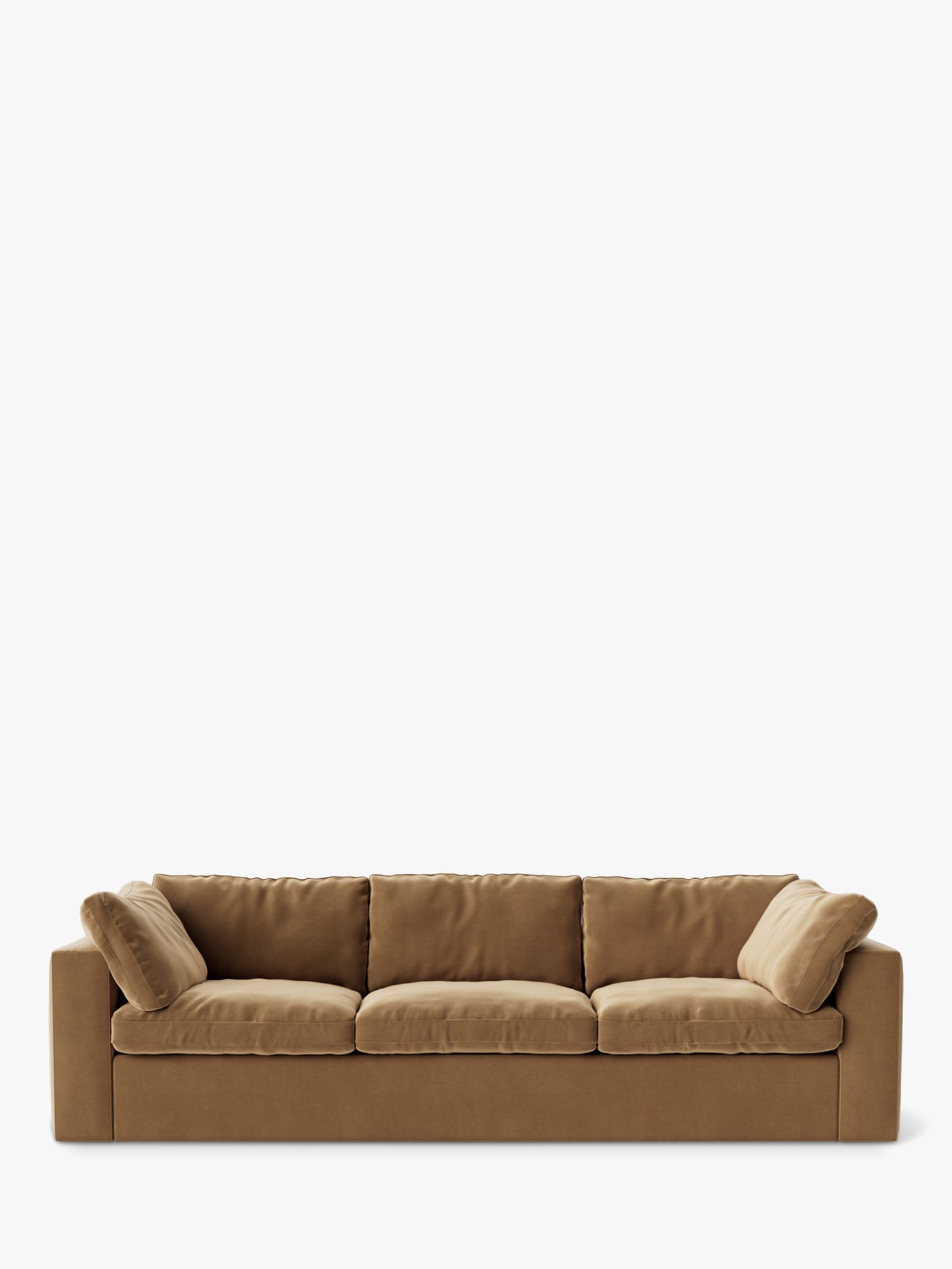 Seattle Range, Swoon Seattle Large 3 Seater Sofa, Easy Velvet Biscuit