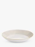 Wedgwood Gio Gold Bone China Pasta Bowl, 24.5cm, White/Gold