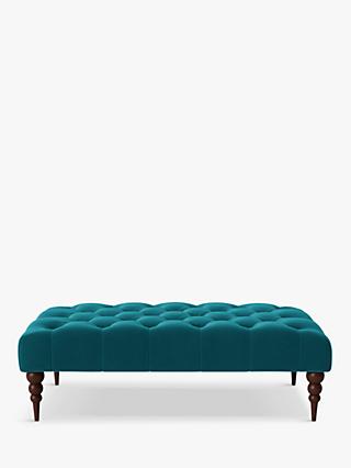 Plymouth Range, Swoon Plymouth Footstool, Easy Velvet Kingfisher