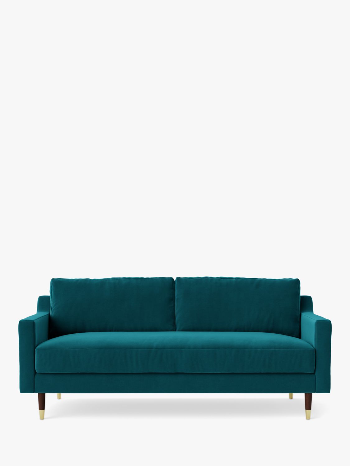 Rieti Range, Swoon Rieti Medium 2 Seater Sofa, Easy Velvet Kingfisher