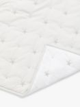 John Lewis Cotton Star Quilted Cotbed Bedspread, 3 Tog, White