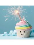 Cardmix Rainbow Cupcake Sparkler Birthday Card
