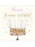Woodmansterne Cake & Candles Niece Birthday Card