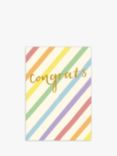 Woodmansterne Rainbow Stripes Congratulations Card