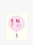 Art File Balloon Welsh Language New Baby Girl Card