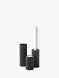 Georg Jensen Bernadotte Stainless Steel Tealight & Tapered Candle Holder, Set of 3