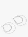 John Lewis Double Hoop Earrings, Silver