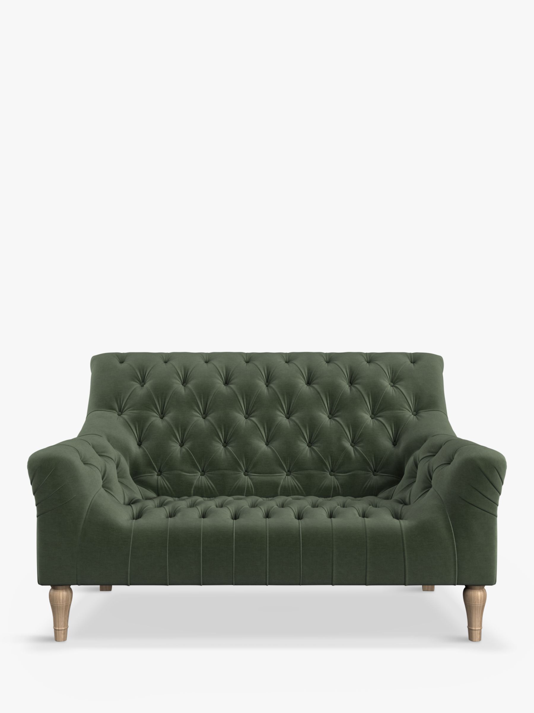 Skittle Range, Tetrad Cosy Club Skittle Petite 2 Seater Sofa, Light Leg, Chenille Deep Celadon