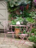 Gallery Direct Brindisi 2-Seater Folding Garden Bistro Table & Chairs Set, Coral