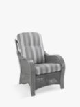 Desser Turin Rattan Striped Lounge Chair, Duke Grey