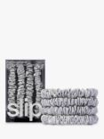 Slip® Pure Silk Skinny Scrunchies, Silver