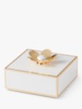 kate spade new york Floral Enamel Jewellery Keepsake Box, White/Gold