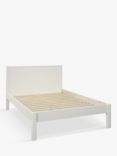 Stompa Classic Low End Wooden Bed Frame, Double, White