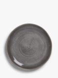 John Lewis Skye Stoneware Reactive Glaze Side Plate, 21.8cm, Dark Grey