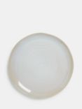 John Lewis Skye Stoneware Reactive Glaze Dinner Plate, 27.6cm, Off White