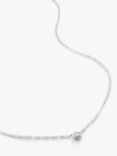 Monica Vinader Brilliant Solitaire Diamond Chain Necklace, Silver