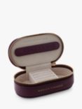 Monica Vinader Mini Oval Leather Jewellery Box, Purple