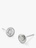 Monica Vinader Diamond Essential Stud Earrings, Sterling Silver, Small, Silver