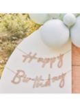 Ginger Ray Wooden Happy Birthday Banner, Neutral