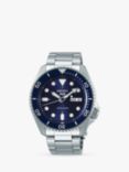 Seiko SRPD51K1 Men's 5 Sports Automatic Day Date Bracelet Strap Watch, Silver/Blue