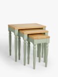 John Lewis Foxmoor Nest of 3 Tables, FSC-Certified Acacia, Sage Green