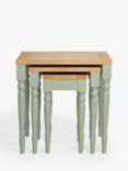 John Lewis Foxmoor Nest of 3 Tables, FSC-Certified Acacia, Sage Green