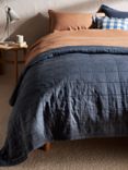 John Lewis Linen Blend Quilted Bedspread