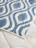 John Lewis Trellis Ikat Quilted Bedspread, Blue