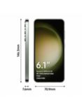 Samsung Galaxy S23 Smartphone, 8GB RAM, 6.1", Galaxy AI, 5G, SIM Free, 256GB, Green